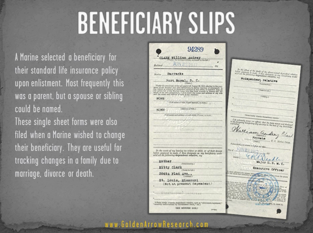 USMC OMPF beneficiary military record genealogy family research veteran military personnel file NPRC archival research