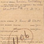 WWI soldier genealogy records from family history research at the National Archives