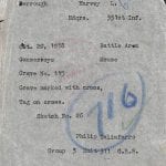 WWI soldier genealogy records from family history research at the National Archives