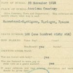 WWI soldier genealogy records from family history research at the National Archives