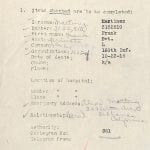 WWI soldier genealogy records from family history research at the National Archives