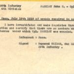 WWI soldier genealogy records from family history research at the National Archives